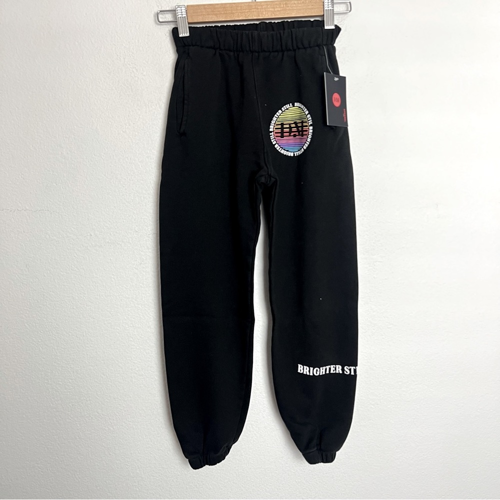NEW DanceMakers Kids Glow Jogger Sweatpants Black Youth Size